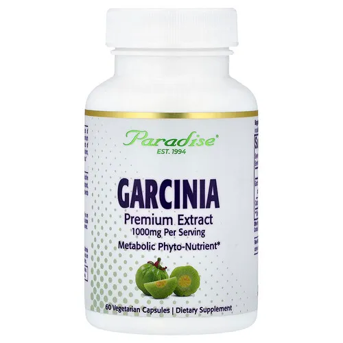 Paradise Herbs, Extracto de Garcinia prémium, 60 cápsulas vegetales (500 mg por cápsula)