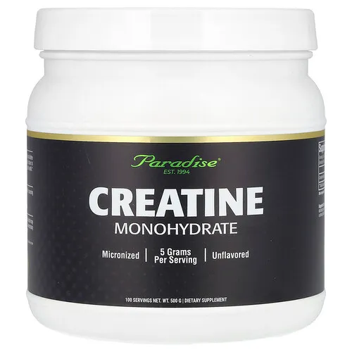 Paradise Herbs, Monohidrato de creatina, Sin sabor, 500 g
