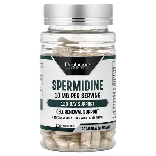 Probase Nutrition, Espermidina, 10 mg, 120 cápsulas