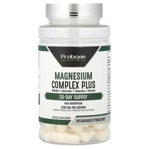 Probase Nutrition, Complejo de magnesio plus, 60 cápsulas