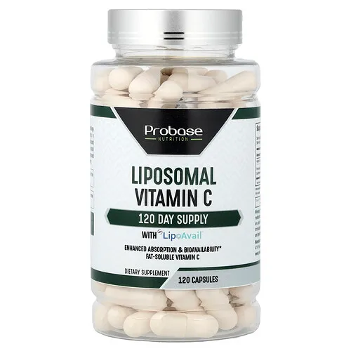 Probase Nutrition, Vitaminas, Vitamina C lipomal+, 120 cápsulas