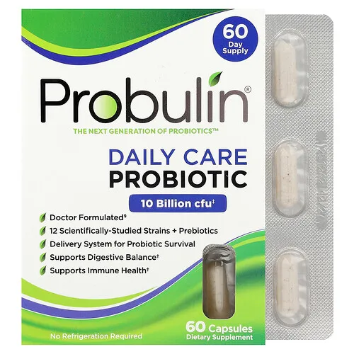 Probulin, Suplemento probiótico para el cuidado diario, 60 cápsulas