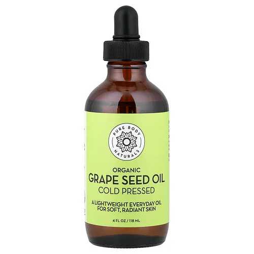 Pure Body Naturals, Aceite de semilla de uva orgánica, 118 ml (4 oz. líq.)