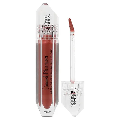 Physicians Formula, Diamond Plumper, Suplemento voluminizador de labios Mineral Wear, 1712257 Champaña, Corte cojín, 5 ml (0,17 oz. líq.)