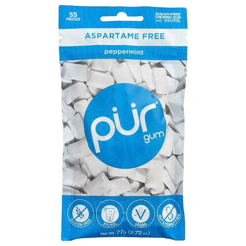 The PUR Company, Chicles, Menta, 55 piezas, 77 g (2,72 oz)