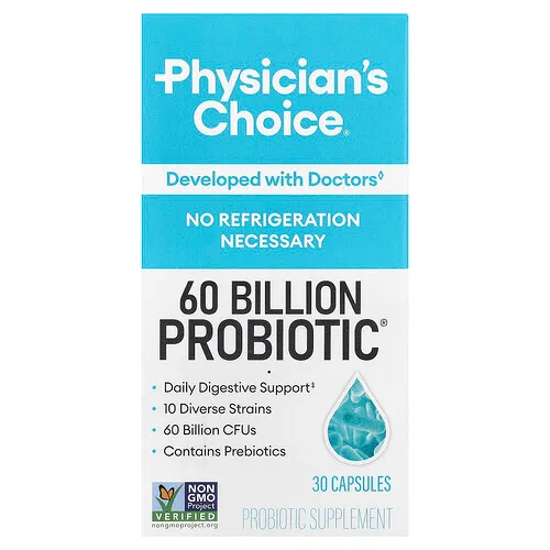 Physician's Choice, 60 Billion Probiotic®, Suplemento probiótico con 60.000 millones de UFC, 30 cápsulas