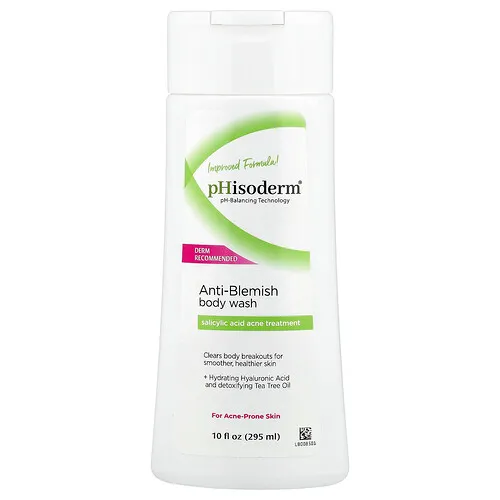 pHisoderm, Jabón líquido para el cuerpo contra las imperfecciones, 295 ml (10 oz. Líq.)