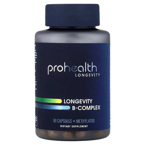 ProHealth Longevity, Complejo de vitaminas B para favorecer la longevidad, 60 cápsulas