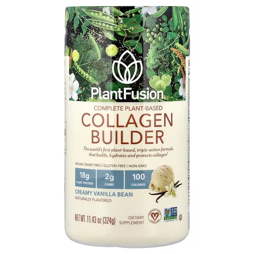 PlantFusion, Generador completo de colágeno de origen vegetal, Vaina de vainilla cremosa, 324 g (11,43 oz)