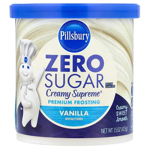 Pillsbury, Zero Sugar, Glaseado prémium, Vainilla, 425 g (15 oz)