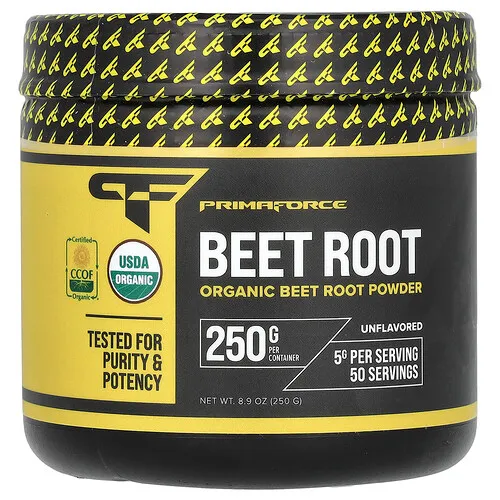 Primaforce, Raíz de remolacha orgánica, Sin sabor, 250 g (8,9 oz)