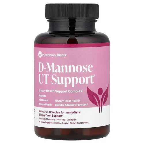 Pure Micronutrients, Refuerzo para los úteros con D-manosa, 60 cápsulas veganas