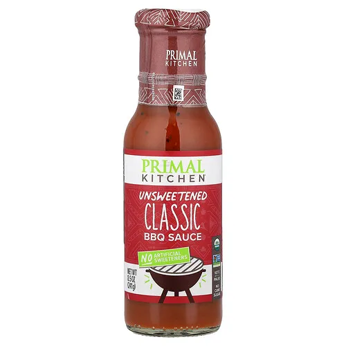 Primal Kitchen, Salsa barbacoa clásica orgánica, sin endulzar, 241 g (8,5 oz)