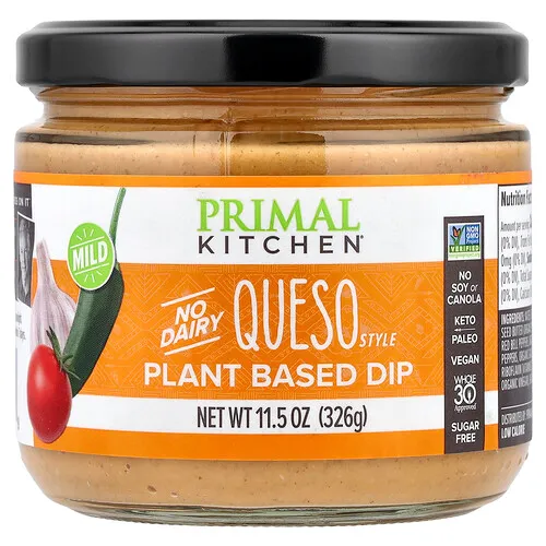 Primal Kitchen, Dip a base de plantas, Suave, Estilo queso, 326 g (11,5 oz)