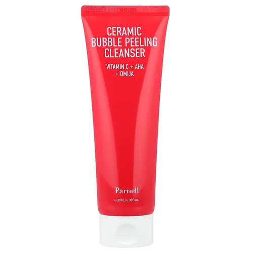 Parnell, AHA, Omija, Agente de limpieza y exfoliación con burbujas de cerámica, 180 ml (6,08 oz. líq.)
