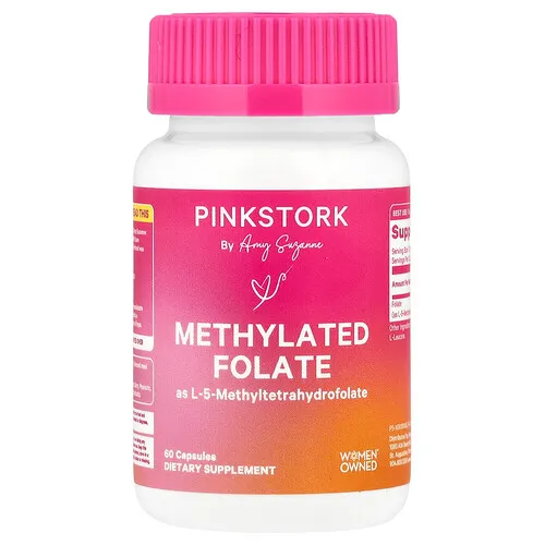 Pink Stork, Folato metilado, 60 cápsulas