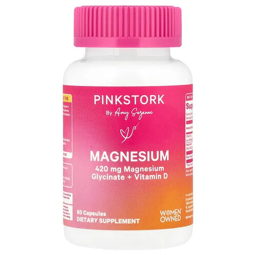 Pink Stork, Magnesio, 60 cápsulas