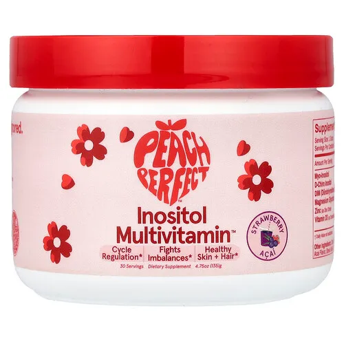 Peach Perfect, Inositol Multivitamin™, Suplemento multivitamínico con asaí fresa, 136 g (4,75 oz)