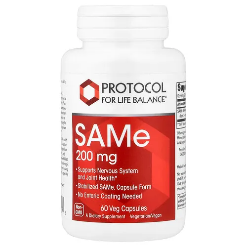Protocol for Life Balance, SAMe, 200 mg, 60 cápsulas vegetales