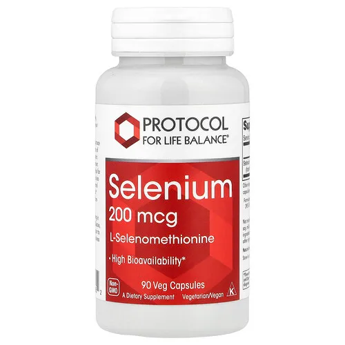 Protocol for Life Balance, Selenio, 200 mcg, 90 cápsulas vegetales