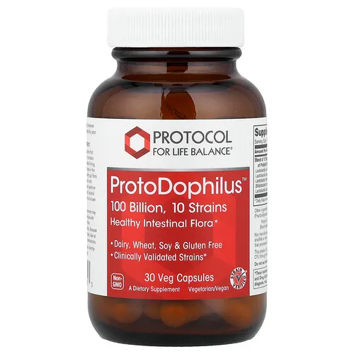 Protocol for Life Balance, ProtoDophilus™, 100.000 millones, 30 cápsulas vegetales