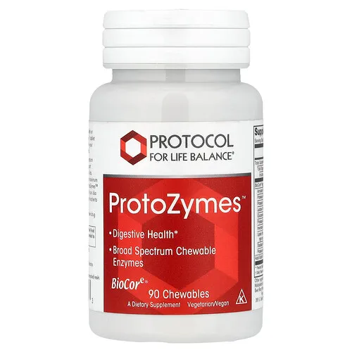 Protocol for Life Balance, ProtoZymes™, 90 comprimidos masticables