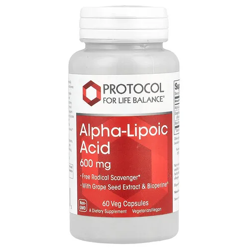 Protocol for Life Balance, Ácido alfa-lipoico, 60 cápsulas vegetales