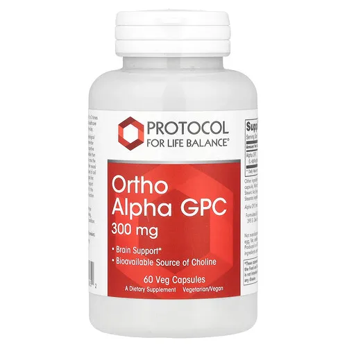 Protocol for Life Balance, Ortho Alpha GPC, 300 mg, 60 cápsulas vegetales