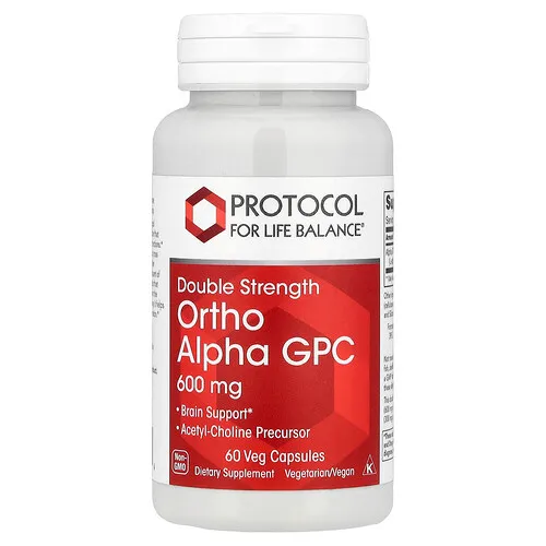Protocol for Life Balance, Alfa-GPC Ortho, 600 mg, 60 cápsulas vegetales