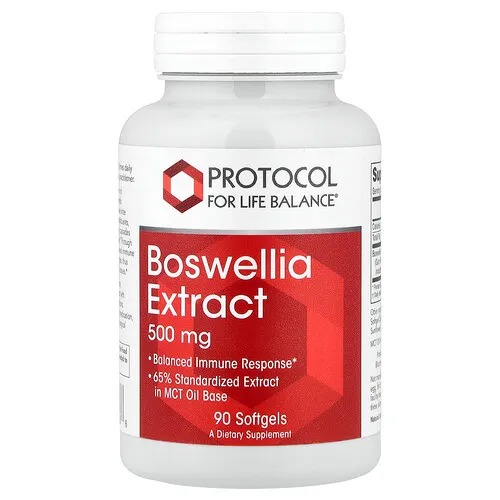 Protocol for Life Balance, Extracto de Boswellia, 500 mg, 90 cápsulas blandas