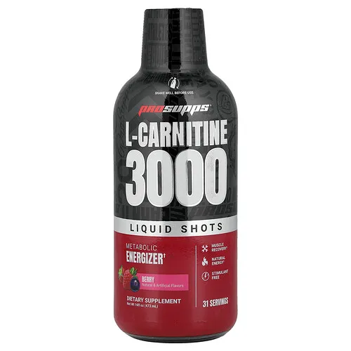 ProSupps, Shots líquidas de L-carnitina 3000, Baya, 473 ml (16 oz. Líq.)