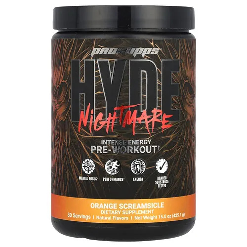 ProSupps, HYDE® Nightmare, Preentrenamiento de energía intensa, Paleta de naranja, 425,1 g (15 oz)
