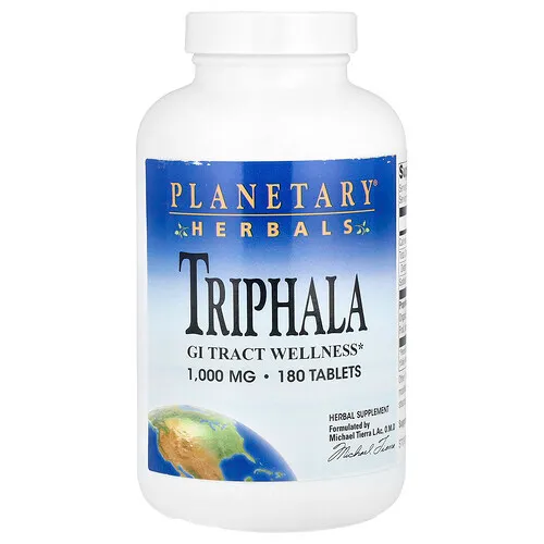 Planetary Herbals, Triphala, 180 comprimidos (1000 mg por comprimido)