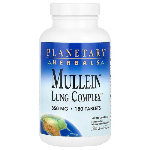 Planetary Herbals, Mullein Lung Complex™, 180 comprimidos