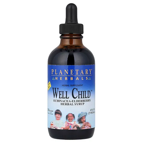 Planetary Herbals, Well Child™, Jarabe herbal de equinácea y saúco, 118,28 ml (4 oz. líq.)
