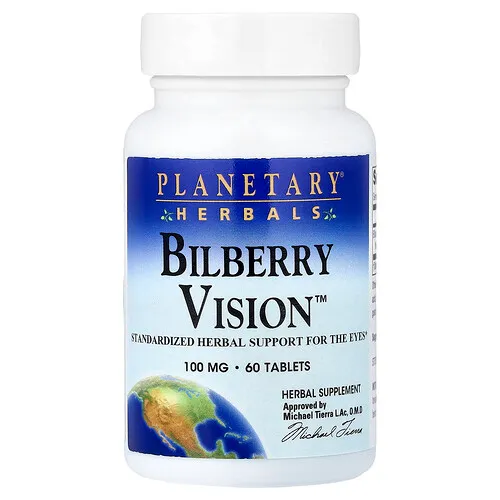 Planetary Herbals, Bilberry Vision™, 100 mg, 60 comprimidos