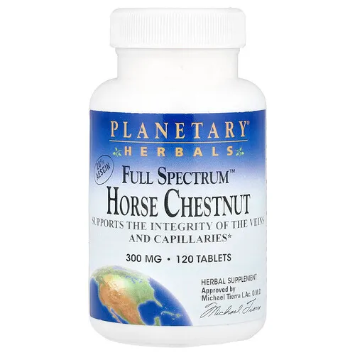 Planetary Herbals, Castaña de Indias Full Spectrum™, 120 comprimidos