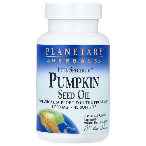 Planetary Herbals, Aceite de semilla de calabaza Full Spectrum™, 1000 mg, 45 cápsulas blandas
