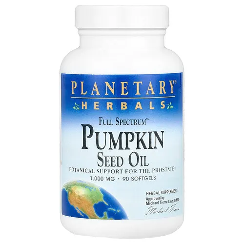 Planetary Herbals, Aceite de semilla de calabaza Full Spectrum™, 1000 mg, 90 cápsulas blandas