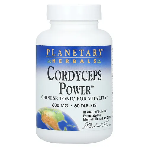 Planetary Herbals, Cordyceps Power, 60 comprimidos (400 mg por comprimido)