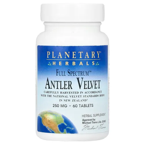 Planetary Herbals, Full Spectrum™, Terciopelo de asta, 60 comprimidos (250 mg por comprimido)