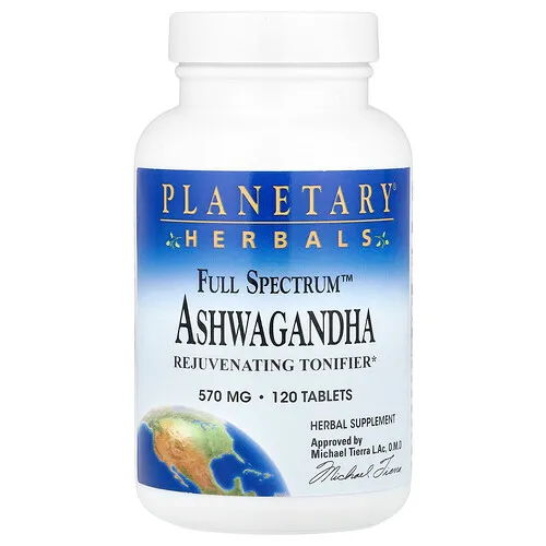 Planetary Herbals, Full Spectrum™, Ashwagandha de espectro completo, 120 comprimidos