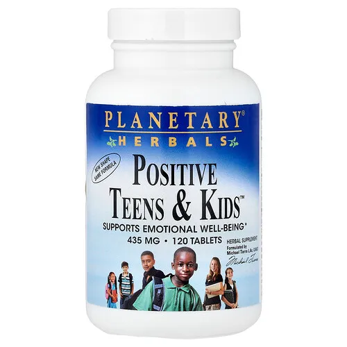 Planetary Herbals, Positive Teens & Kids™, Positive Teens & Kids™, 120 comprimidos