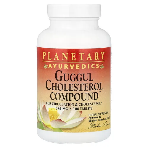 Planetary Herbals, Ayurveda, Guggul Cholesterol Compound™, 180 comprimidos