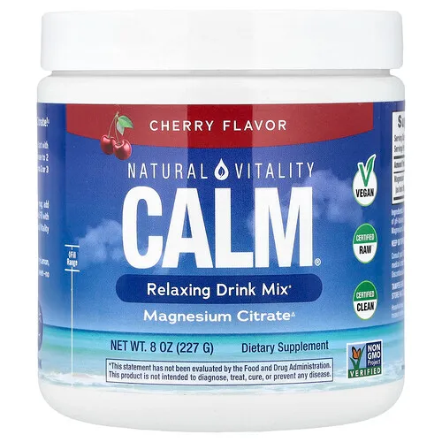 Natural Vitality, CALM®, Mezcla para preparar bebidas relajantes, Cereza, 227 g (8 oz)