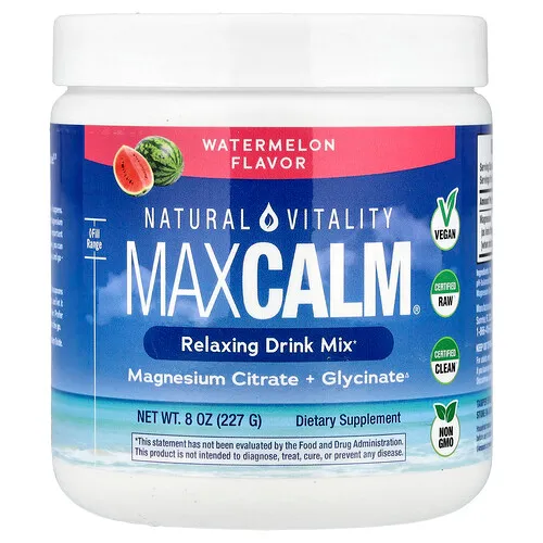 Natural Vitality, MaxCalm®, Mezcla para preparar bebidas relajantes, Sandía, 227 g (8 oz)