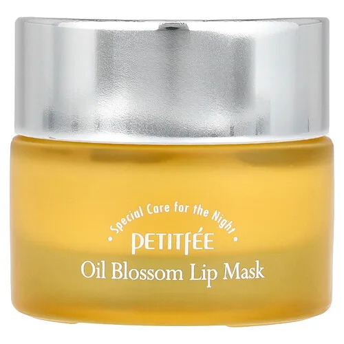 Petitfee, Mascarilla labial de flor oleosa, Cuidado nocturno, Aceite de espino amarillo, 15 g