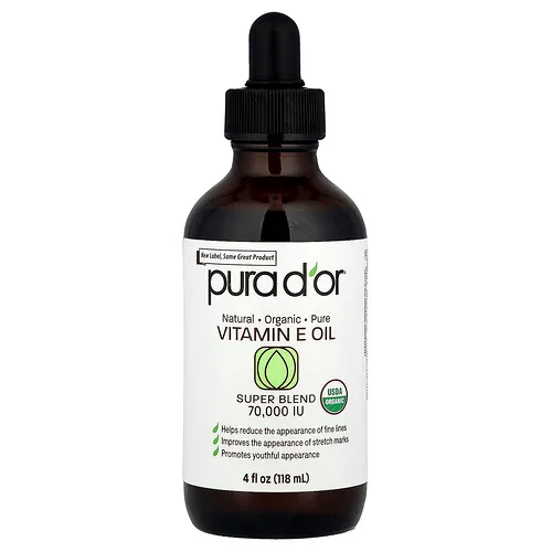Pura D'or, Aceite de vitamina E, 118 ml (4 oz. líq.)