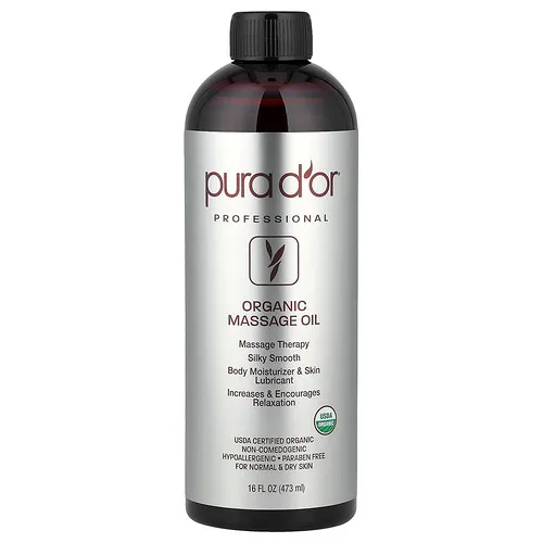 Pura D'or, Profesional, Aceite de masaje orgánico, 473 ml (16 oz. líq.)