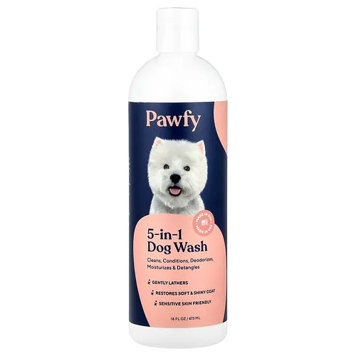 Pawfy, Jabón líquido 5 en 1 para perros, 473 ml (16 oz. líq.)